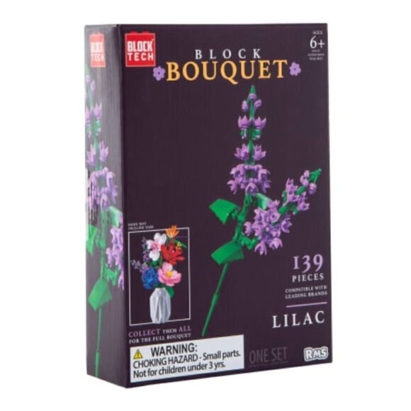 Block Tech Flower Lilac NWT Purple Botanical Faux Plant Puzzle Mother’s Day - Picture 1 of 7